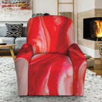 Red Acid Melt Print Recliner Slipcover