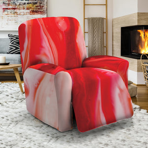 Red Acid Melt Print Recliner Slipcover