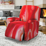 Red Acid Melt Print Recliner Slipcover