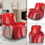 Red Acid Melt Print Recliner Slipcover