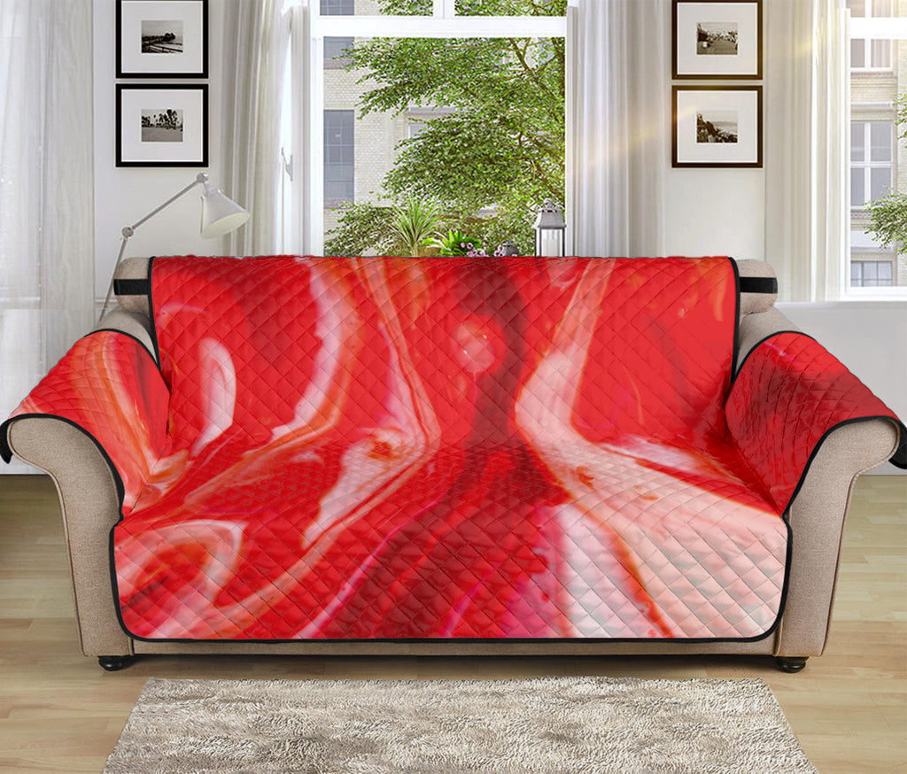 Red Acid Melt Print Sofa Protector