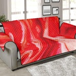 Red Acid Melt Print Sofa Protector