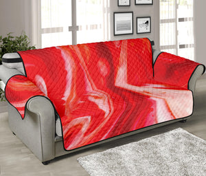 Red Acid Melt Print Sofa Protector