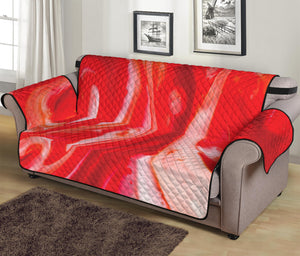 Red Acid Melt Print Sofa Protector