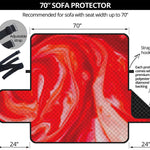 Red Acid Melt Print Sofa Protector