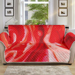 Red Acid Melt Print Sofa Protector