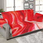 Red Acid Melt Print Sofa Protector