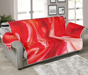 Red Acid Melt Print Sofa Protector