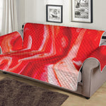 Red Acid Melt Print Sofa Protector