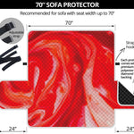 Red Acid Melt Print Sofa Protector