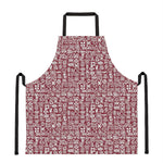 Red African Adinkra Tribe Symbols Apron