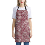 Red African Adinkra Tribe Symbols Apron