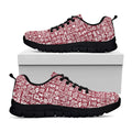 Red African Adinkra Tribe Symbols Black Running Shoes
