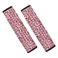 Red African Adinkra Tribe Symbols Car Seat Belt Covers