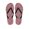 Red African Adinkra Tribe Symbols Flip Flops