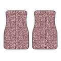 Red African Adinkra Tribe Symbols Front Car Floor Mats