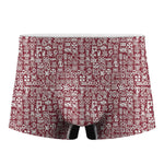 Red African Adinkra Tribe Symbols Men's Boxer Briefs