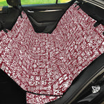 Red African Adinkra Tribe Symbols Pet Car Back Seat Cover