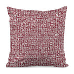 Red African Adinkra Tribe Symbols Pillow Cover