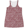 Red African Adinkra Tribe Symbols Women's Racerback Tank Top