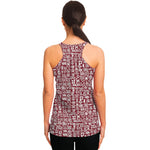 Red African Adinkra Tribe Symbols Women's Racerback Tank Top