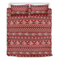 Red African Tribal Pattern Print Duvet Cover Bedding Set