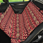 Red African Tribal Pattern Print Pet Car Back Seat Cover