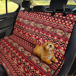 Red African Tribal Pattern Print Pet Car Back Seat Cover