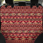 Red African Tribal Pattern Print Pet Car Back Seat Cover