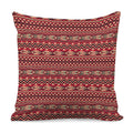 Red African Tribal Pattern Print Pillow Cover