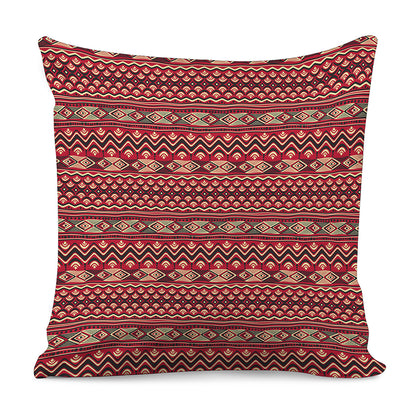 Red African Tribal Pattern Print Pillow Cover