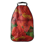 Red Alstroemeria Print Car Seat Organizers