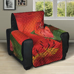 Red Alstroemeria Print Recliner Protector