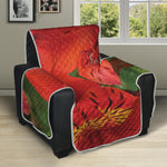 Red Alstroemeria Print Recliner Protector