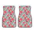 Red Amaryllis Pattern Print Front Car Floor Mats