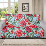 Red Amaryllis Pattern Print Futon Protector