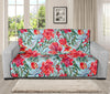 Red Amaryllis Pattern Print Futon Protector