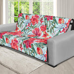 Red Amaryllis Pattern Print Futon Protector