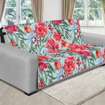 Red Amaryllis Pattern Print Futon Protector