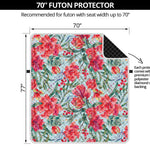 Red Amaryllis Pattern Print Futon Protector