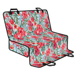 Red Amaryllis Pattern Print Pet Car Back Seat Cover