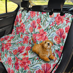 Red Amaryllis Pattern Print Pet Car Back Seat Cover