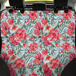 Red Amaryllis Pattern Print Pet Car Back Seat Cover