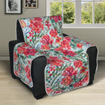 Red Amaryllis Pattern Print Recliner Protector