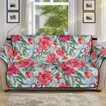 Red Amaryllis Pattern Print Sofa Protector