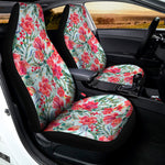 Red Amaryllis Pattern Print Universal Fit Car Seat Covers