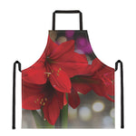 Red Amaryllis Print Apron