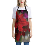 Red Amaryllis Print Apron