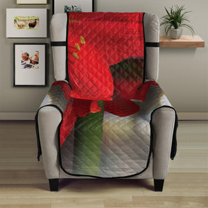 Red Amaryllis Print Armchair Protector