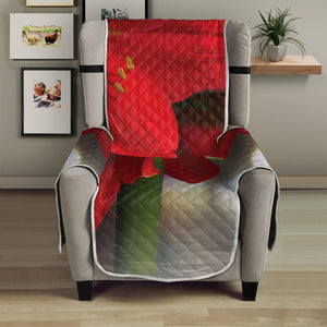 Red Amaryllis Print Armchair Protector